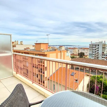 Le Clair Golfe-juan - T2 Terrasse Vue Parking Prive Wifi - Limestay Appartement